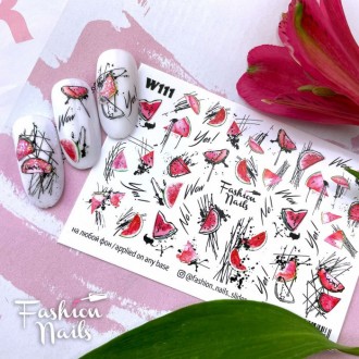 Слайдер дизайн наклейки на ногти для маникюра водные Fashion Nails w 111 арбуз. Харьков. фото 1 Слайдер дизайн наклейки на ногти для маникюра водные Fashion Nails w 111 арбуз. Харьков. фото 1
