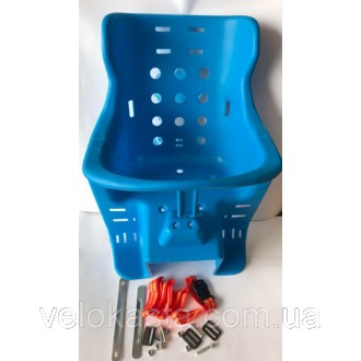 Кресло для детей на багажник, пластиковое, комплект в сборе, синий цвет. 
Разраб. . фото 5