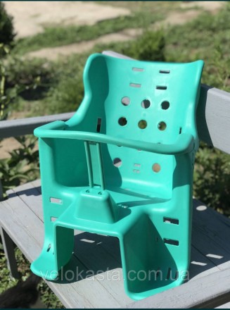 Кресло для детей на багажник, пластиковое, комплект в сборе, синий цвет. 
Разраб. . фото 3