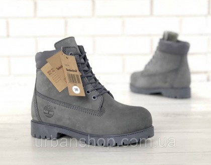 Зимові черевики Timberland grey, чоловічі черевики з вовняним хутром.. . фото 10