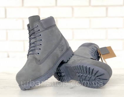 Зимові черевики Timberland grey, чоловічі черевики з вовняним хутром.. . фото 3