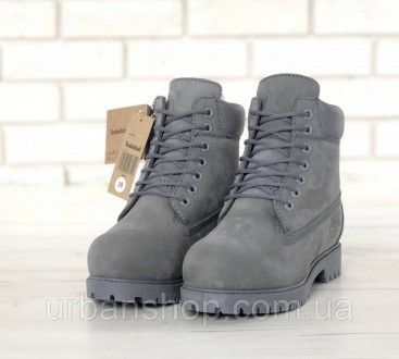 Зимові черевики Timberland grey, чоловічі черевики з вовняним хутром.. . фото 6