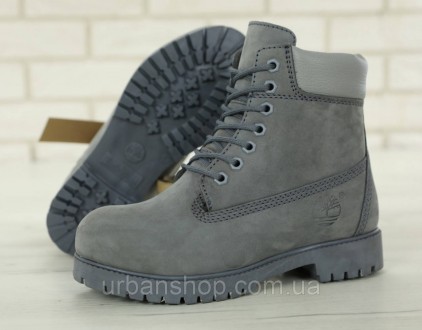 Зимові черевики Timberland grey, чоловічі черевики з натуральним хутром.. . фото 10