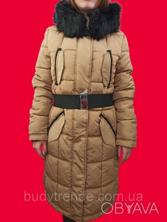 Женское зимнее пальто на змейке, размер EU 38 это 44 размер) бренд Amisu (New Yo. . фото 1
