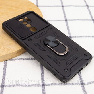 Ударопрочный чехол Camshield Serge Ring for Magnet для Xiaomi Redmi 9 (Зеленый). . фото 5