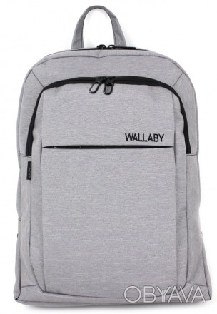 
 Оригінальний рюкзак Wallaby 156 Сірий Рюкзак для ноутбука, з щільним відділенн. . фото 1