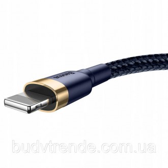 Дата кабель Baseus Cafule Lightning Cable 1.5A (2m) (CALKLF-C) (Серый / Черный). . фото 3