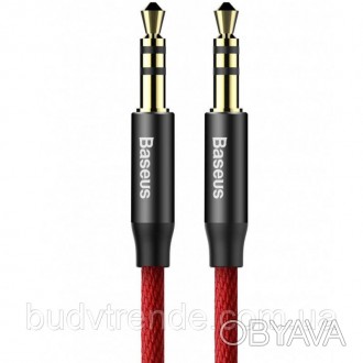 Аудио кабель Aux Baseus Yiven M30 (1.5m) (CAM30-CS) (Черный / Красный. . фото 1