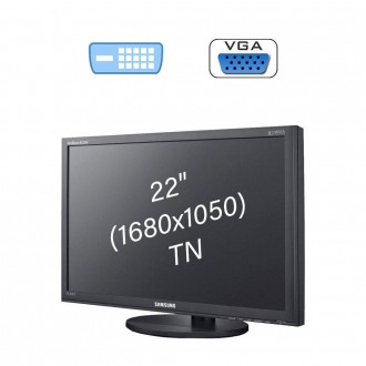 О товаре Широкоформатный монитор Samsung B2240W с матрицей 22" (1680x1050) TN дл. . фото 2