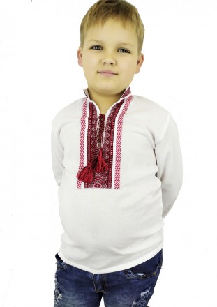Белая вышиванка для мальчика с геометрическим орнаментом
Вышиванка - прекрасная . . фото 3