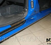 Накладки на пороги Fiat Doblo ( 06-10 ) в дверные проемы. нержавейка 
Крепятся н. . фото 3