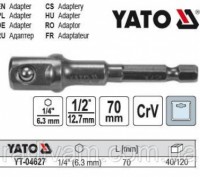 тримач-адаптер YATO YT-04627 квадрат 1/2" призначений для використання з ручним . . фото 3