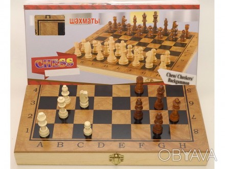 Набір 3 в 1: шахи, шашки, нарди
Матеріал: дерево
Висота фігури — 6 см.
Розмір: 3. . фото 1