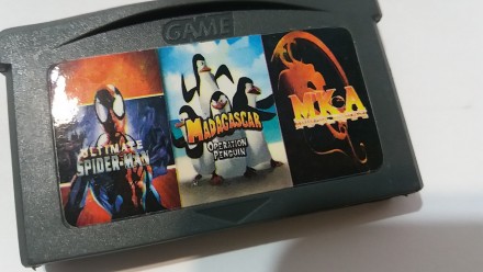 Игровой картридж для GAME BOY ADVANCE GB 3 in 1 Mortal Kombat+Пингвины Мадагаска. . фото 3
