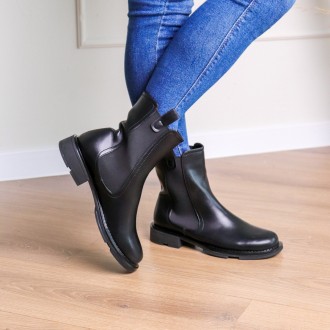 Женские ботинки черные Amanda 3282 Ботинки женские выполнены из искусственной ко. . фото 5