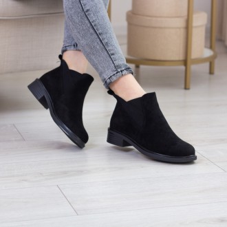 Женские ботинки черные Ammeretto 2523 Ботинки женские выполнены из искусственной. . фото 2