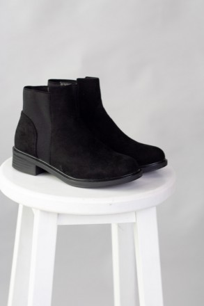 Женские ботинки черные Auggie 2520 Ботинки женские выполнены из искусственной за. . фото 6