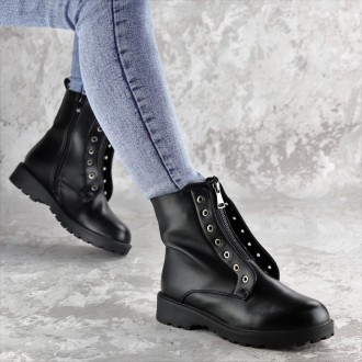 Женские ботинки черные Briz 2288 Ботиночки женские выполнены из искусственной ко. . фото 8