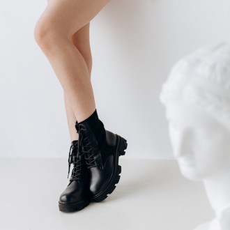 Женские ботинки черные Catchy 3299 Ботинки женские выполнены из искусственной ко. . фото 7