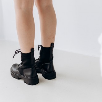 Женские ботинки черные Catchy 3299 Ботинки женские выполнены из искусственной ко. . фото 8