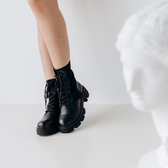 Женские ботинки черные Catchy 3299 Ботинки женские выполнены из искусственной ко. . фото 3