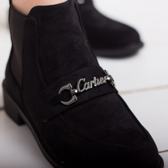 Женские ботинки черные Daffie 2649 Ботинки женские выполнены из искусственной за. . фото 6