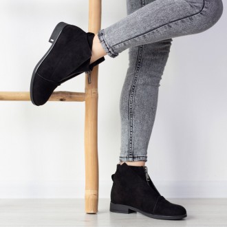 Женские ботинки черные Dozer 2491 Ботинки женские выполнены из искусственной зам. . фото 4