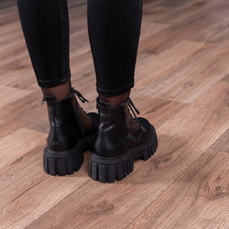 Женские ботинки черные Helix 3341 Ботинки женские выполнены из натуральной кожи . . фото 8