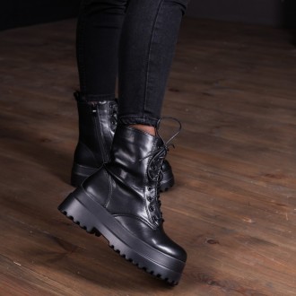 Женские ботинки черные Hera 3357 Ботинки женские выполнены из исскусственной кож. . фото 12