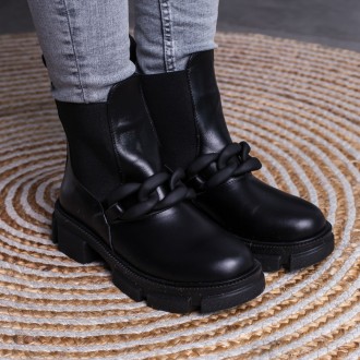 Женские ботинки черные Hoofington 3441 Ботинки женские выполнены из натуральной . . фото 2