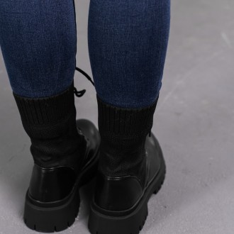 Женские ботинки черные Horseshoe 3368 Ботинки женские выполнены из исскусственно. . фото 5