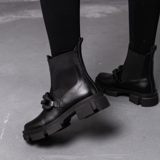 Женские зимние ботинки черные Adira 3386 Ботинки женские выполнены из натурально. . фото 4