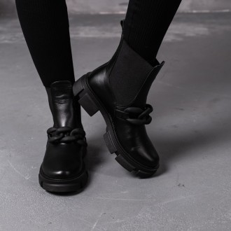 Женские зимние ботинки черные Adira 3386 Ботинки женские выполнены из натурально. . фото 2