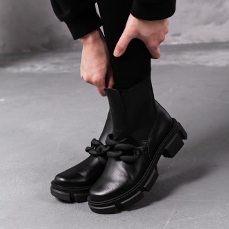 Женские зимние ботинки черные Adira 3386 Ботинки женские выполнены из натурально. . фото 8