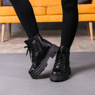 Жіночі зимові черевики чорні Argo 3392
Черевики жіночі виконані з натуральної шк. . фото 7