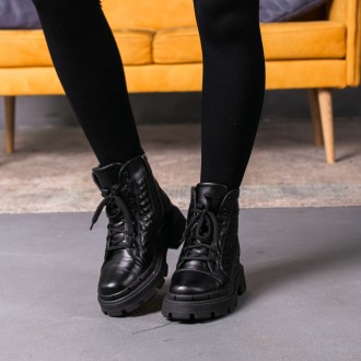 Жіночі зимові черевики чорні Argo 3392
Черевики жіночі виконані з натуральної шк. . фото 4