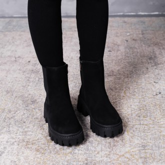 Женские зимние ботинки черные Arwen 3393 Ботинки женские выполнены из натурально. . фото 4