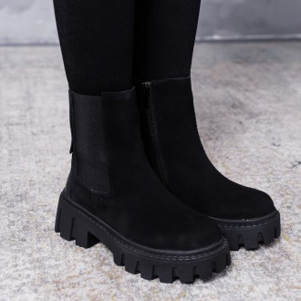 Женские зимние ботинки черные Arwen 3393 Ботинки женские выполнены из натурально. . фото 2