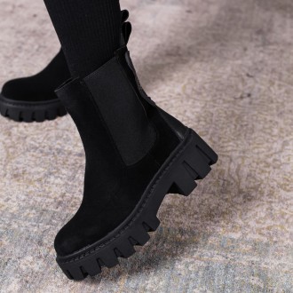 Женские зимние ботинки черные Arwen 3393 Ботинки женские выполнены из натурально. . фото 9