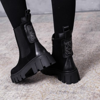 Женские зимние ботинки черные Arwen 3393 Ботинки женские выполнены из натурально. . фото 7