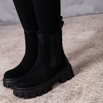 Женские зимние ботинки черные Arwen 3393 Ботинки женские выполнены из натурально. . фото 3