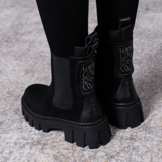 Женские зимние ботинки черные Arwen 3393 Ботинки женские выполнены из натурально. . фото 5