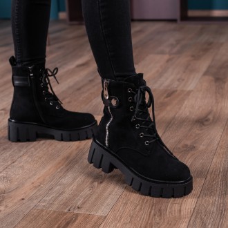 Женские ботинки зимние черные Beau 3338 Ботинки женские выполнены из искусственн. . фото 8