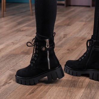 Женские ботинки зимние черные Beau 3338 Ботинки женские выполнены из искусственн. . фото 3