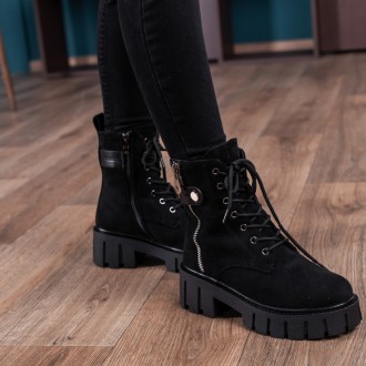 Женские ботинки зимние черные Beau 3338 Ботинки женские выполнены из искусственн. . фото 7