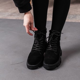 Женские зимние ботинки черные Bridget 3397 Ботинки женские выполнены из натураль. . фото 6