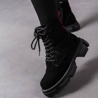 Женские зимние ботинки черные Bridget 3397 Ботинки женские выполнены из натураль. . фото 4