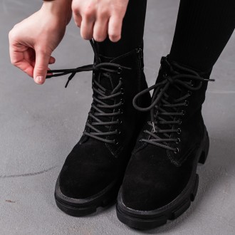 Женские зимние ботинки черные Bridget 3397 Ботинки женские выполнены из натураль. . фото 8
