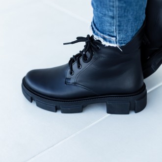 Женские ботинки черные зимние Dover 3332 Ботинки женские выполнены из натурально. . фото 5