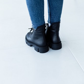 Женские ботинки черные зимние Dover 3332 Ботинки женские выполнены из натурально. . фото 4